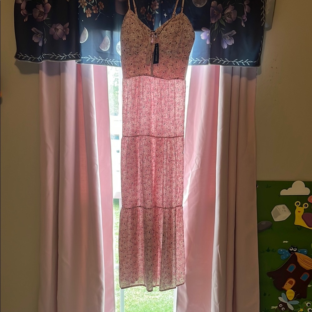 New Look Peach Floral Dress